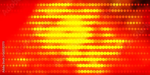 Dark Orange vector template with circles. Glitter abstract illustration with colorful drops. Pattern for business ads.