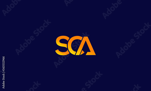 Alphabet letter icon symbol monogram logo SCA Stock Vector | Adobe Stock