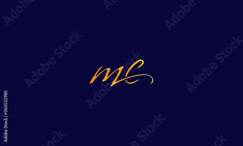 Alphabet letter icon symbol monogram logo MC