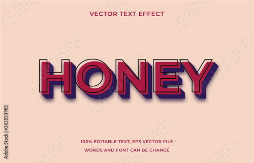 Honey editable text effect