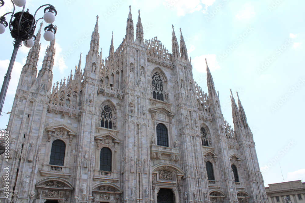 Piazza del Duomo famous duomo of milan in milan city center