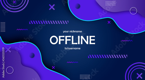 Foto Offline twitch overlay banner background 16:9 for stream