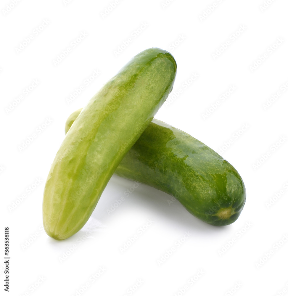 Cucumbers on a white background, isolated. Cucumbers on a white background, isolated.