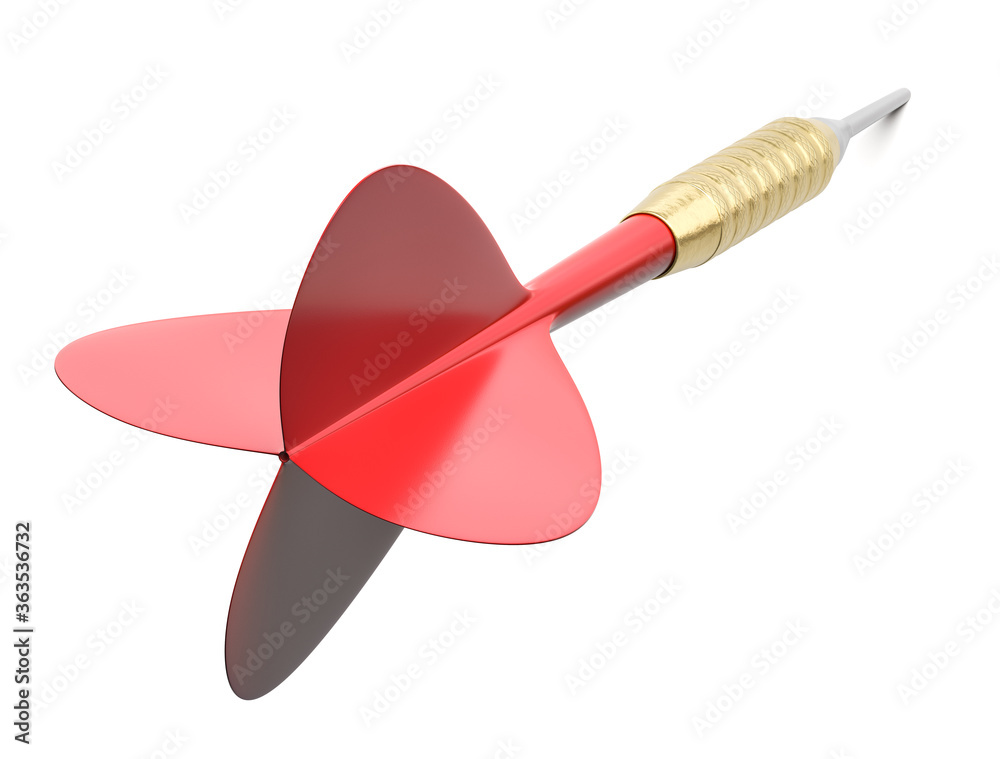 Red Dart Isolated on White Background Stock-Illustration | Adobe Stock