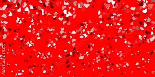 Light red vector pattern with abstract shapes.