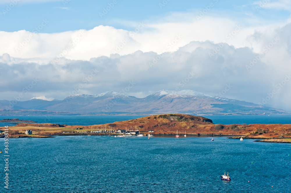 View towards the Isle Kerrera and the Isle of Mull from McCaig's Tower, Oban