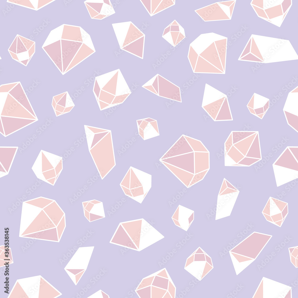 Pink gemstones seamless vector pattern. Crystal jewels surface print design for fabrics, stationery, textiles, backgrounds, wrapping paper, packaging and girly home decor. Pink gemstones seamless vector pattern. Crystal jewels surface print design for fabrics, stationery, textiles, backgrounds, wrapping paper, packaging and girly home decor.