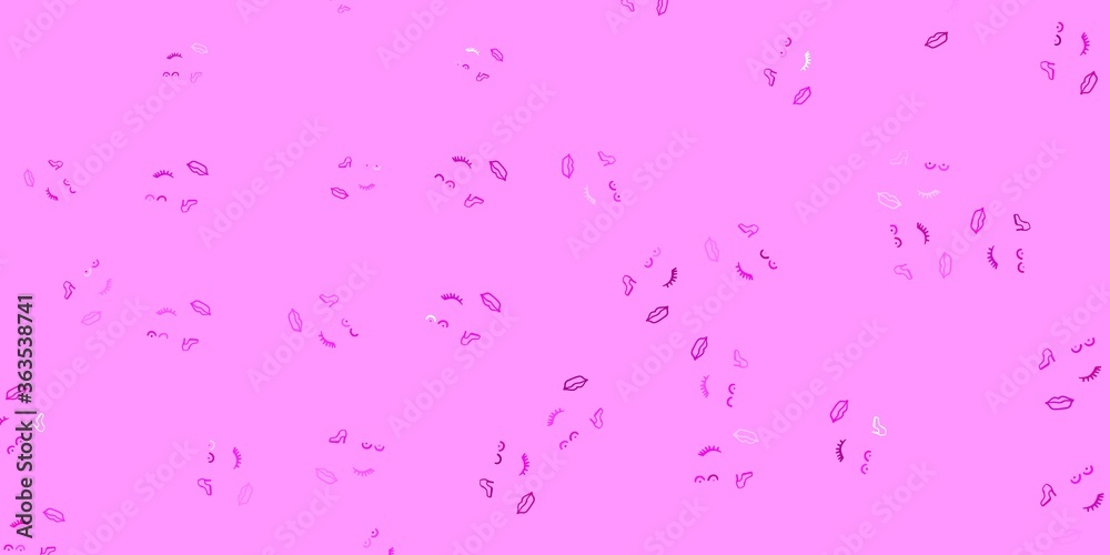 Light Pink vector pattern with feminism elements. Light Pink vector pattern with feminism elements.