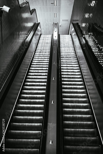 escalator in the subway