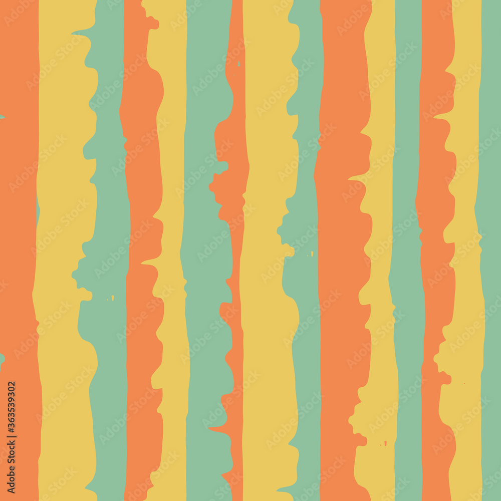 Wavy stripe seamless vector pattern background. Cut out style irregular vertical linear striped tropical backdrop. Torn paper strips effect. Geometric all over print for packaging, vacation concept Wavy stripe seamless vector pattern background. Cut out style irregular vertical linear striped tropical backdrop. Torn paper strips effect. Geometric all over print for packaging, vacation concept