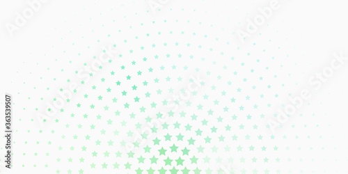 Light Green vector pattern with abstract stars. Shining colorful illustration with small and big stars. Theme for cell phones.