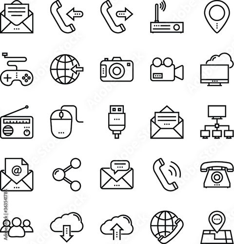 Network and Communication Vector Icons 2