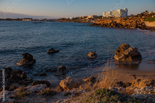 Sea view Cyprus golden hour vanilla sky 