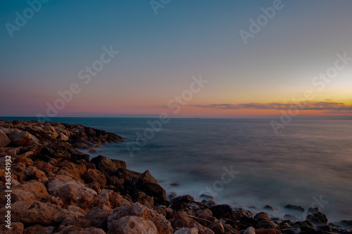 Sea view Cyprus golden hour vanilla sky 
