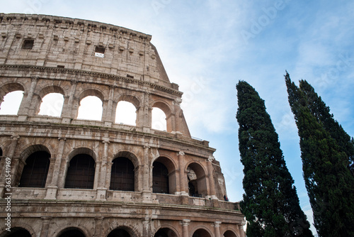 Colosseum in Rome against the sky