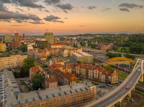 gdansk city at evening