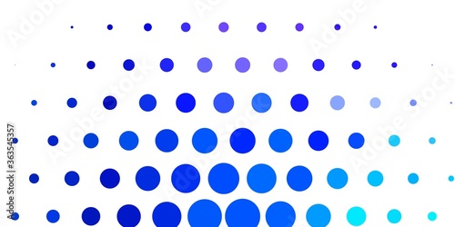 Light Pink, Blue vector pattern with spheres. Colorful illustration with gradient dots in nature style. Design for posters, banners.