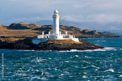 Eilean Musdile Lighthouse, near the Isla of  Lismore< inner Hebrides, Scotland photo
