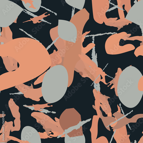 Urban camouflage of various shades of beige, grey and blue colors