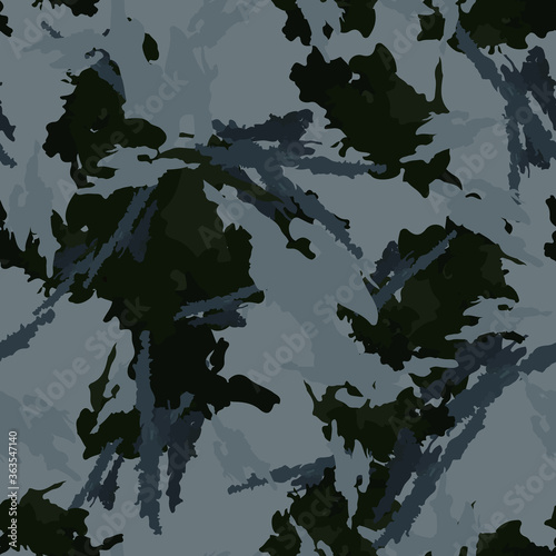 Urban camouflage of various shades of blue and grey colors