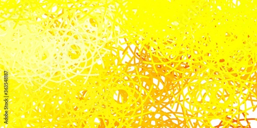 Light Yellow vector pattern with abstract shapes.