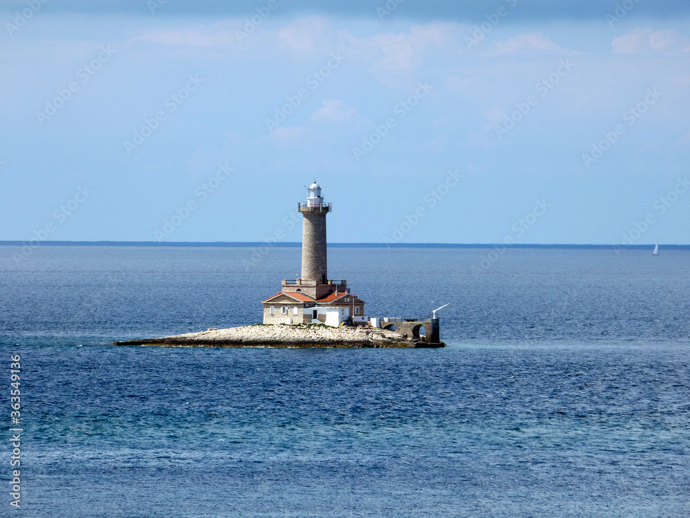 Croatia, Medulin, Nature Park Kamenjak, view of  lighthouse