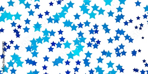 Light BLUE vector pattern with abstract stars. Colorful illustration with abstract gradient stars. Pattern for websites, landing pages.