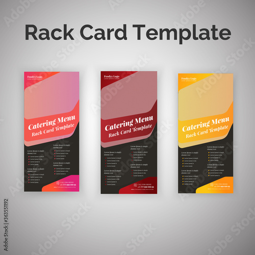 Creative Catering Menu Rack Card Template