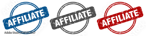 affiliate stamp. affiliate sign. affiliate label set