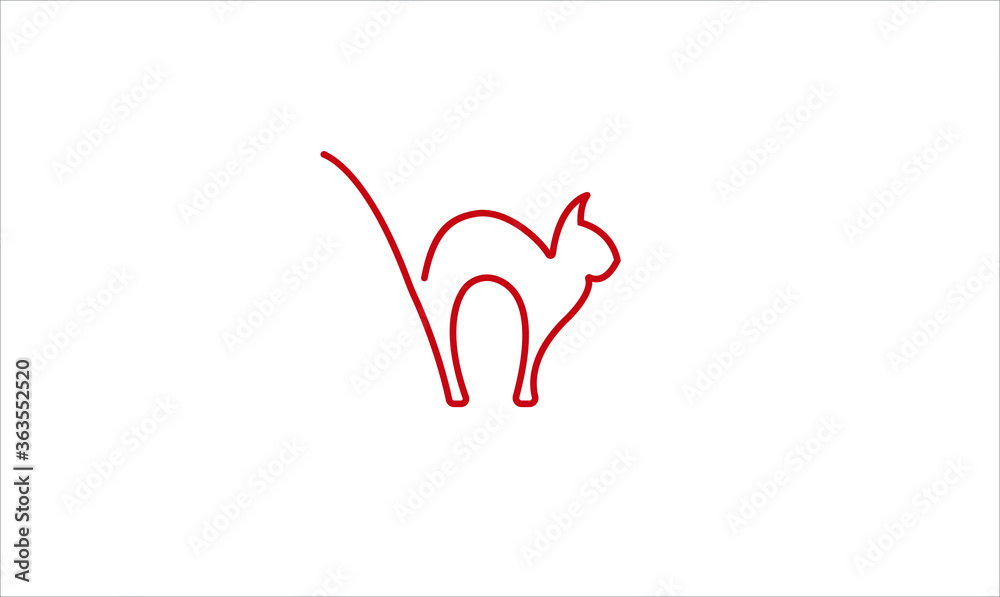 Cat Icon icon minimal isolated white minimalistic kitty Stock Vector by  ©moleks 111406994