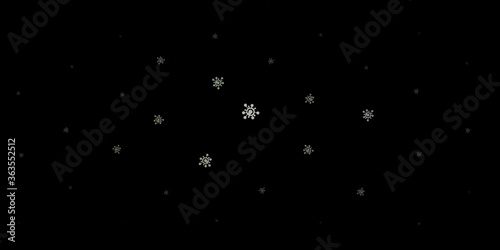 Dark gray vector background with covid-19 symbols.