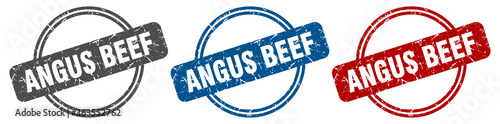 angus beef stamp. angus beef sign. angus beef label set