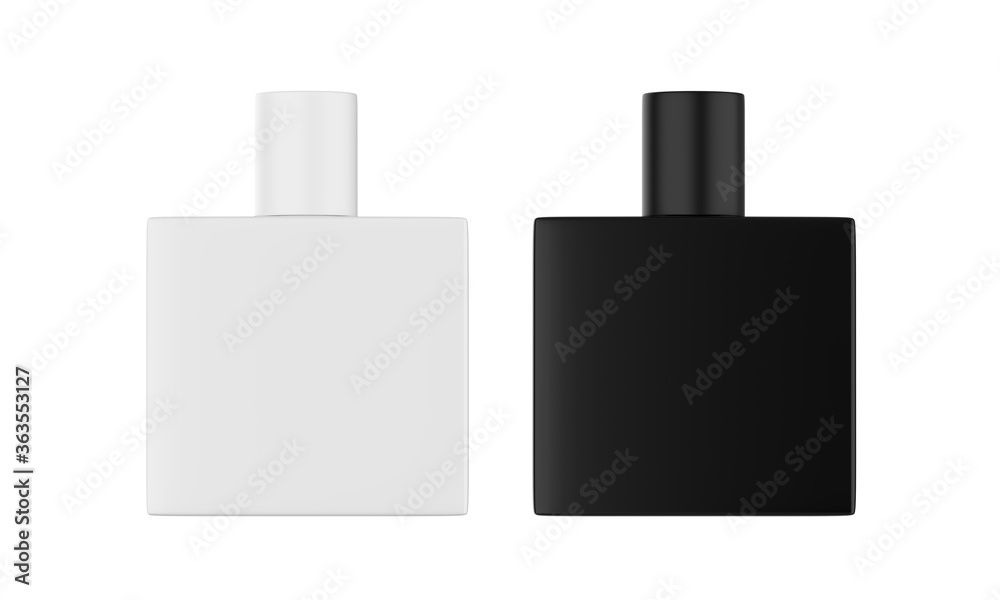 Black Fragrance Perfume Bottle Mockup Stock Photo, Picture and