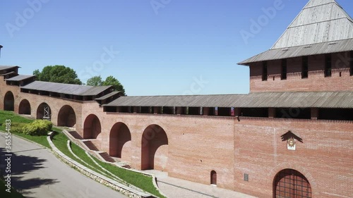 View of the wall of the Novgorod Kremlin photo