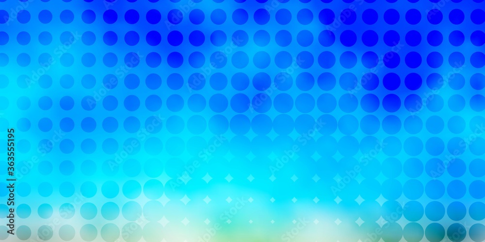 Light Blue, Yellow vector template with circles. Abstract colorful disks on simple gradient background. Pattern for wallpapers, curtains.