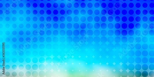 Light Blue  Yellow vector template with circles. Abstract colorful disks on simple gradient background. Pattern for wallpapers  curtains.