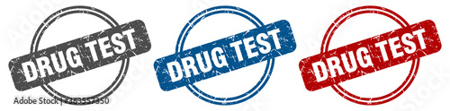 drug test stamp. drug test sign. drug test label set