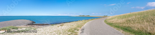 Beach and bikeway in Kamperland Noord-Beveland in the state of Zeeland Netherlands