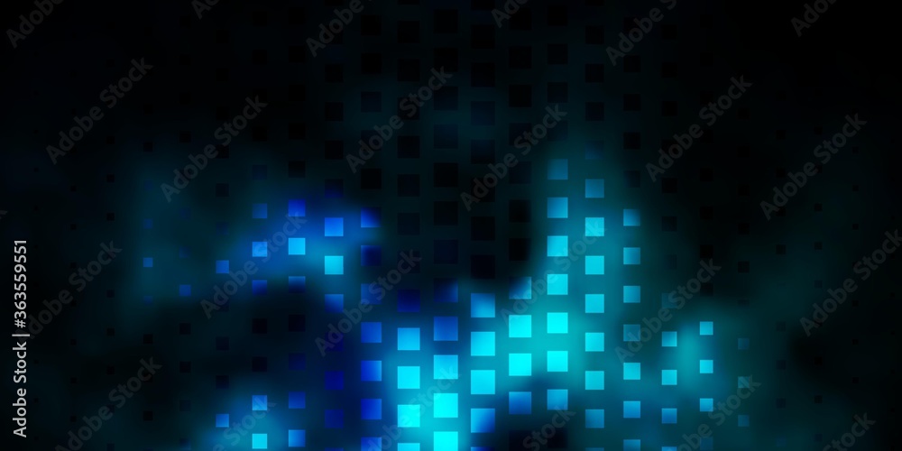 Dark BLUE vector pattern in square style. Abstract gradient illustration with rectangles. Template for cellphones.