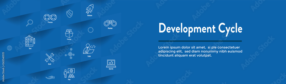 Development Operations & Life Cycle - DevOps Icon Stock Vector | Adobe ...