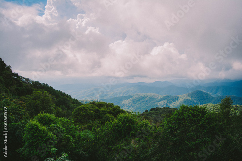 clouds over the mountains