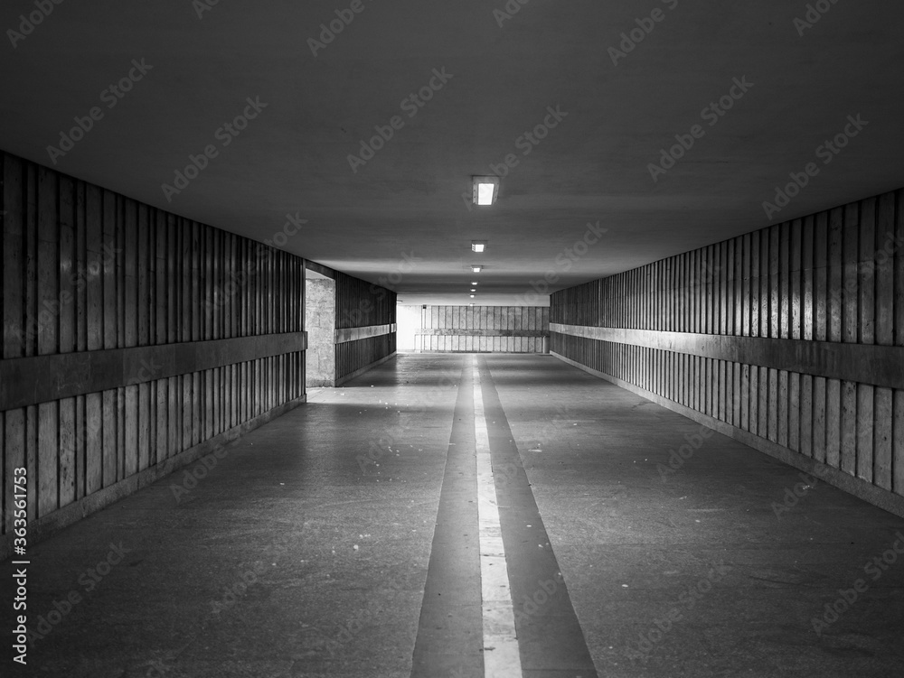 Underground tunnel in Poznan. Poland. Underground tunnel in Poznan. Poland.