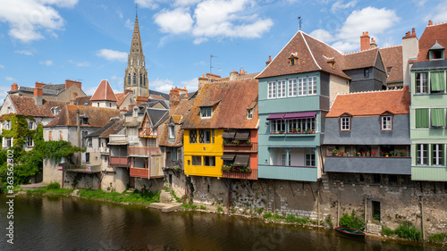 townscape in Argenton sur Creuse, France photo