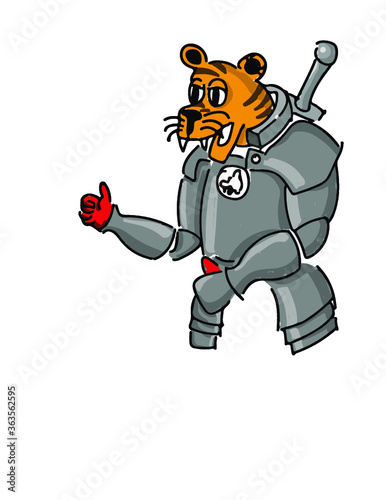 cartoon tiger cub