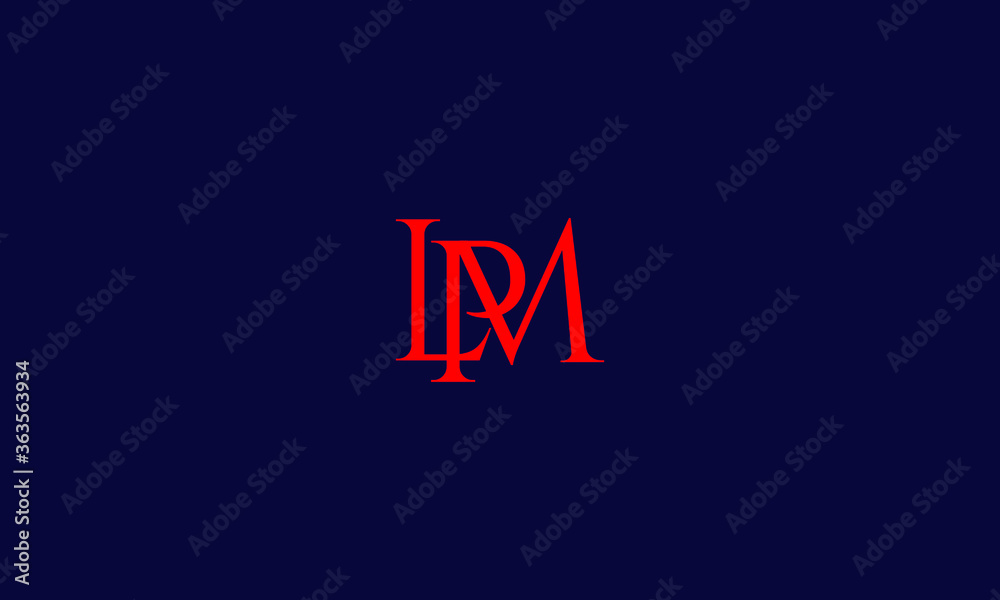 Alphabet letter icon symbol monogram logo LPM Alphabet letter icon symbol monogram logo LPM