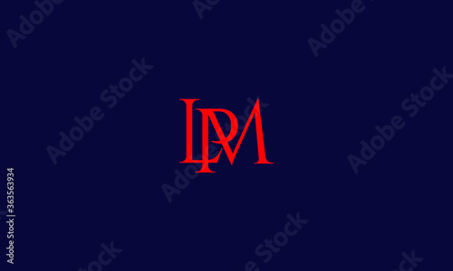 Alphabet letter icon symbol monogram logo LPM