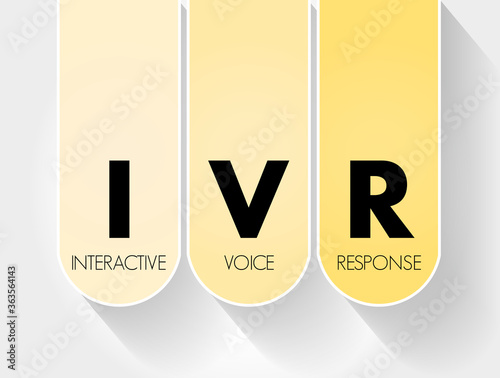 IVR - Interactive Voice Response acronym, technology concept background