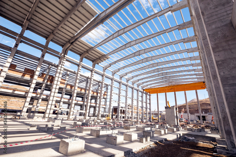 View of the new industrial constraction plant. The Standard Industrial