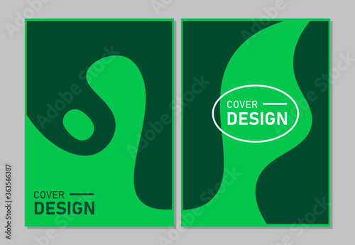 flyer or cover design paper cut template