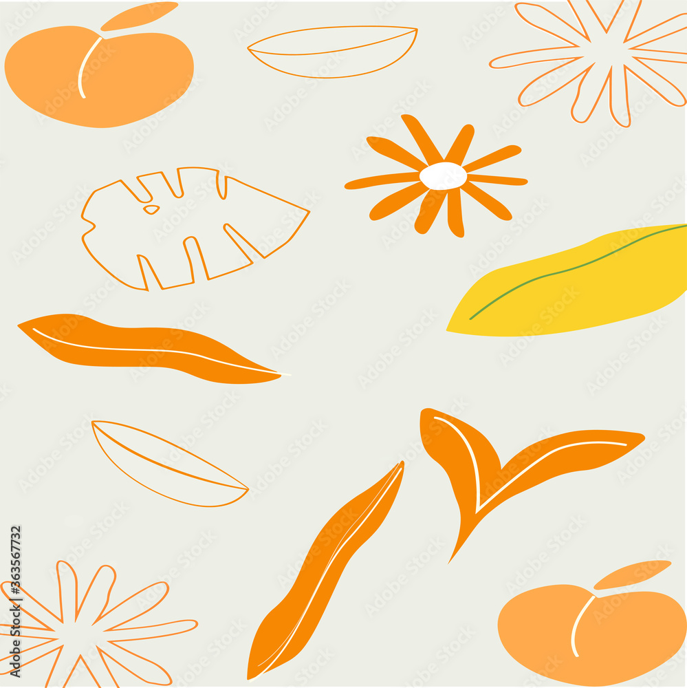 Fototapeta premium orange tone of nature backgound